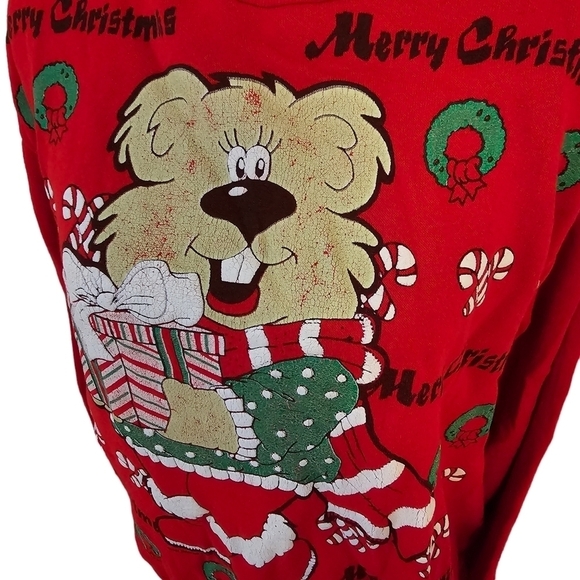 Vintage Christmas bear sweatshirt - Picture 2 of 6